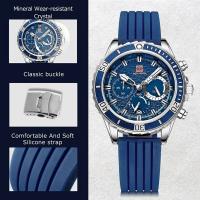 Reloj de cuarzo DUGARY a la moda, cronógrafo para hombre, reloj de pulsera de negocios, resistente al agua, luminoso, con personalidad, reloj piloto Masculino - details 1