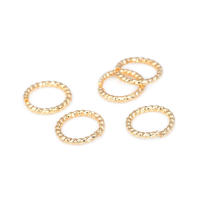 Anillos de salto de alambre trenzado de latón color oro de 18K de 5MM 6MM 8MM 10MM 12MM, anillos divididos, suministros para la fabricación de joyería, accesorios para bricolaje - details 19