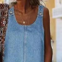 Mujeres antipilling, vestido popular de verano, vestido de mezcla de imitación de color puro para club nocturno - details 2