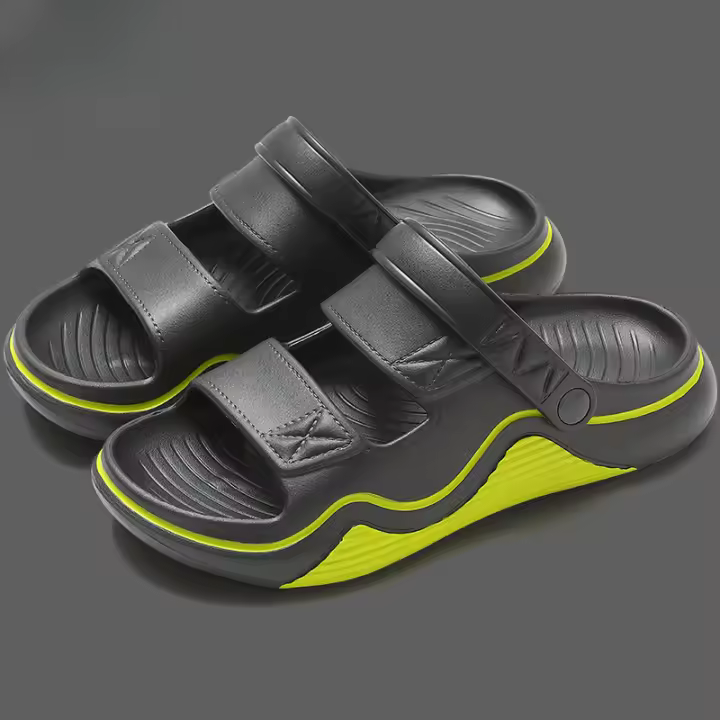 Casa baño baño antideslizante par de una palabra arrastre zapatillas frescas fuera usando sandalias - 1