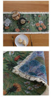 Mantel de Mesa Vintage de 78 pulgadas Pintura al Óleo de Otoño Diseño Geométrico Lineno - details 3