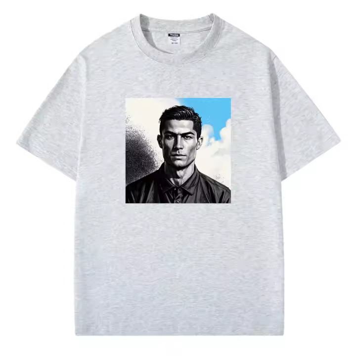 2025 camiseta para hombre camiseta negra de algodón puro camisetas Ronaldo camiseta de fútbol blanca última novedad - 1