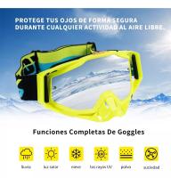 Gafas Motocross Lentes De Esquí Mtb Motociclista Amarillo - details 2