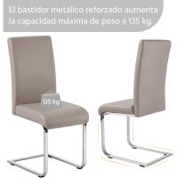 2 Piezas Sillas de Comedor Sillas de Oficina Conferencia Altura 47cm Carga Máxima 135kg Blanco - details 41