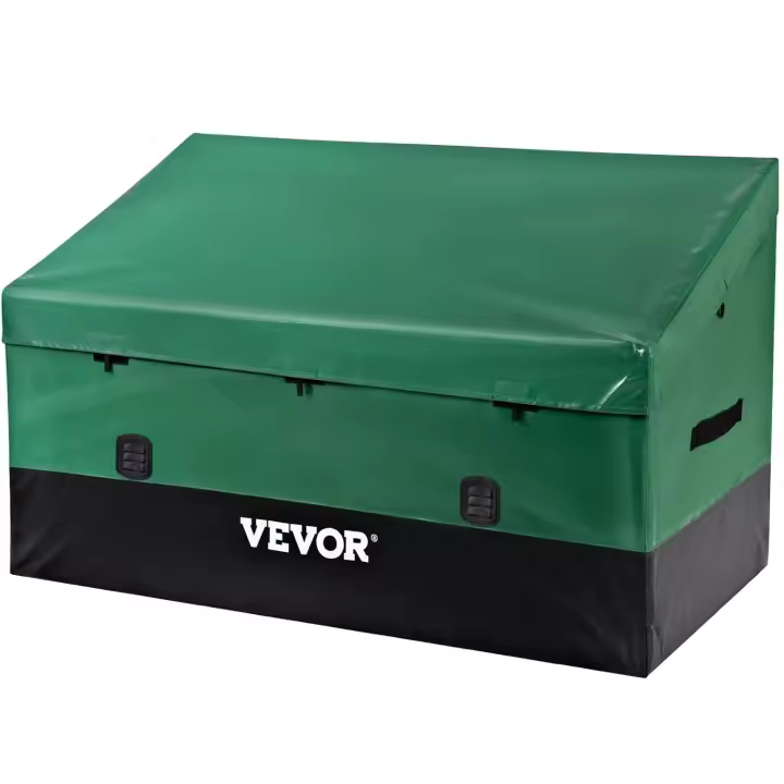 Caja de Almacenamiento Portátil de 230 Galones Arcón de Almacenaje de Tela Lona PE para Jardín, Piscina, Patio 147 x 86 x 108 x 77 cm - 1