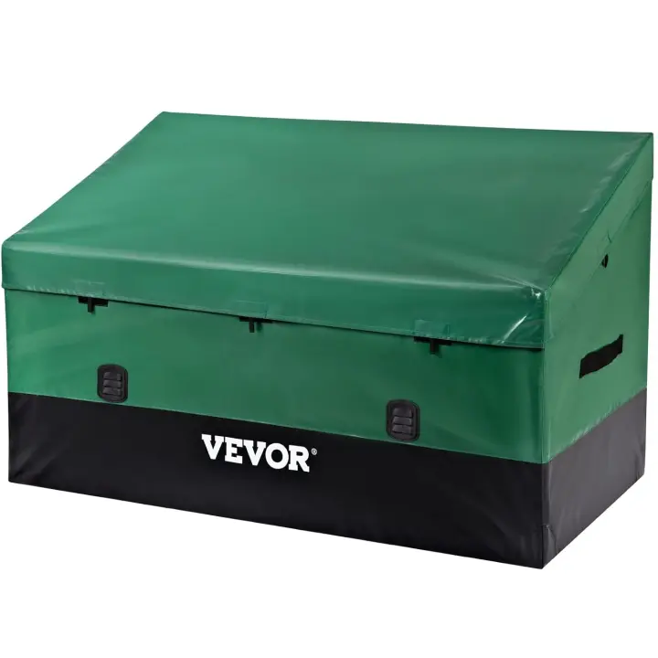 Caja de Almacenamiento Portátil de 230 Galones Arcón de Almacenaje de Tela Lona PE para Jardín, Piscina, Patio 147 x 86 x 108 x 77 cm - 1