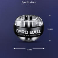 Bola de Muñeca con Giroscopio LED Autostart Entrenador de Fuerza para Brazos y Manos Equipo de Gimnasio Fitness - details 2
