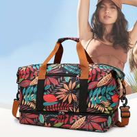 Bolsa de viaje de gran capacidad con separación de ropa seca/húmeda: tela Oxford duradera, ligera y plegable, elegante diseño cruzado para hombres y mujeres - details 0