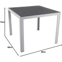 Silla de Jardín Plegable Monza, Silla Abatible de Aluminio y Textileno, Sillón de Balcón Respaldo Reclinable con 8 Posiciones, Plateado/Negro - details 13