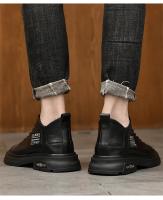 Zapatos con aumento de cuero genuino para hombre, cómodos zapatos con cordones informales con elevador, plantilla deportiva transpirable con aumento de altura de 8 cm - details 19