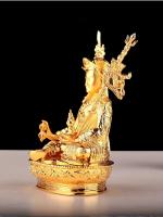 Estatua de Buda de aleación de Nepal de imitación de ornamento de loto maestro de maní chapado en oro de Hengjia Buddha de 3 pulgadas - details 6