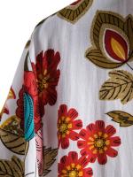 Camiseta informal de estilo playero para hombre, camisa de manga corta no elástica, Floral, ropa de verano - details 4