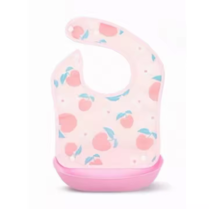 Babero de goma EVA impermeable, extraíble, para niños, con dibujos animados de frutas - 1
