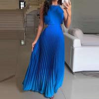 Elegante Vestido de Fiesta Holgado de Cintura Alta con Lazo Trasero Vestido Largo de Encaje con Estampado de Gradiente para Mujeres - details 7