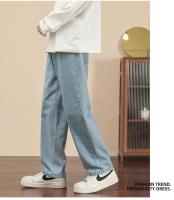 Jeans casuales para hombre Moda Pierna ancha hasta el tobillo Color Azul claro Gris Negro Talla 3XL - details 15
