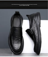 Nuevos zapatos de cuero para hombres, calzado informal, transpirable, de negocios, con pedal - details 3