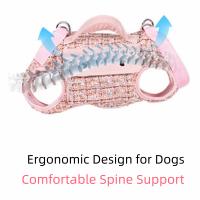 Mochila Horizontal elegante para perros con asa para correa, bolsa transportadora para gatos envuelta en el borde, bolsa elegante y transpirable para salir para perros pequeños - details 1