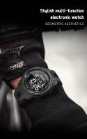 SMAEL, relojes digitales a la moda para hombre, relojes de pulsera deportivos LED, reloj con fecha resistente al agua para hombre, cronómetro ligero, reloj militar para hombre - details 4
