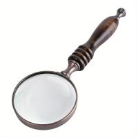 Lupa de mano de vidrio óptico 10X, borde de Metal, accesorios decorativos de fotografía Retro - details 4