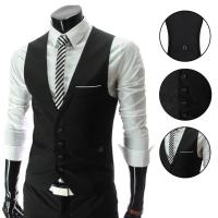 Chaleco de hombre, traje de un solo pecho, chaleco ajustado para hombre, chaleco informal sin mangas para hombre, chaleco Formal de negocios, talla asiática - details 3