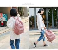 Mochila escolar de diseño de pana para mujer, bolso de hombro a rayas para adolescentes, bolsa de viaje - details 3