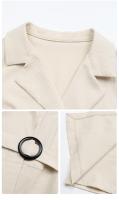 Monos sin mangas para mujer, Vestido corto con cuello de sastre en blanco S, Verano - details 6