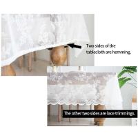 Mantel Ense blanco vintage, cubierta de hotel, tapete de mesa de boda, paño decorativo para picnic, decoración de escritorio para el hogar - details 32