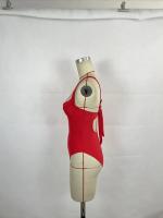 Bikini de una pieza con contraste de Color para mujer, traje de baño Sexy, moda europea y americana, lo último explosivo, 2024 - details 8