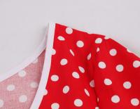Vestido de Verano Vintage Hepburn Polka Dot de Contraste Cuello Cuadrado de los 50 Cintura Alta - details 32