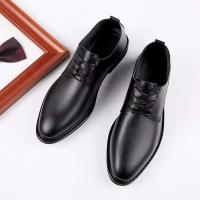 Zapatos formales de cuero informales para hombre, antideslizantes de goma sólida, suela suave y cómoda, fibra ultrafina de negocios - details 1