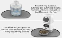 Dog Food Mat Pet Placemat Cat Bowl Pad Cats Drinking Feed Mats Easy to Clean Non-Slip Silicone Round Pet Feeding Water Supplies - details 2