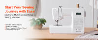 Máquina de Coser Computarizada SucceBuy con 200 Opciones de Puntada, Pantalla LCD, Pedal, Luz LED, Marco de Metal Resistente y Motor de Alto Rendimiento para Proyectos de Costura y Reparaciones - details 0