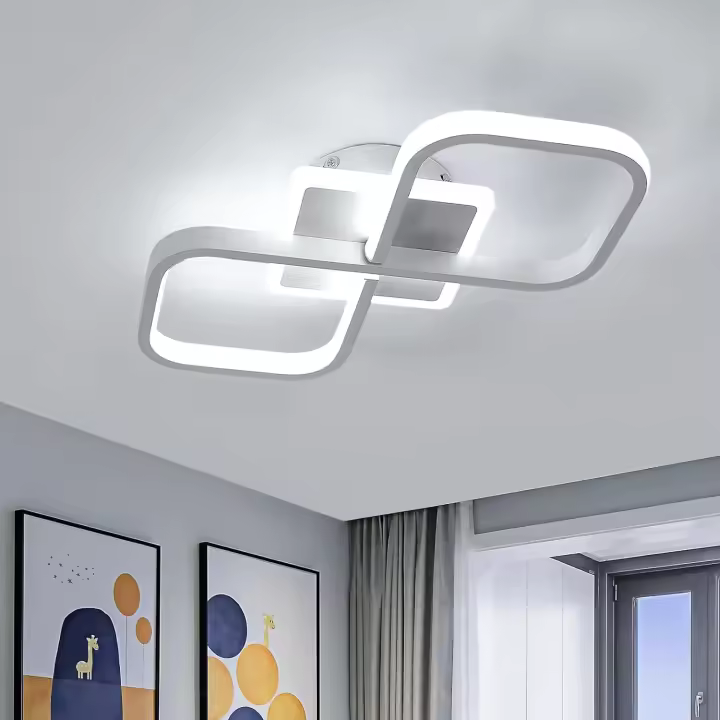 Goeco Fijación de Luz Semi-Flush LED Acrílico Blanco Eficiencia Energética - 1