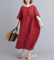 Elegante Vestido Negro de Algodón Vintage Manga Corta, Color Sólido, Moda Casual para Mujeres verano 2025 - details 4
