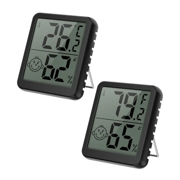 ORIA Higrometro Digital Mini Medidor de Temperatura para Interiores Preciso para Invernadero, Habitación de Bebé, Oficina 2PCS - 1