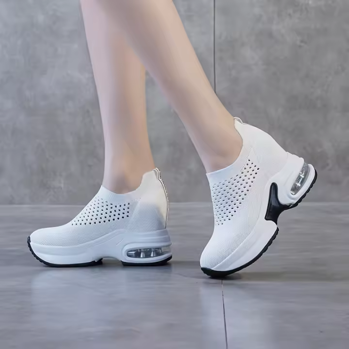 Zapatos deportivos de moda para mujer malla ligera transpirable fondo grueso zapatos para correr fondo blando colchón de aire zapatos deportivos casuales - 1