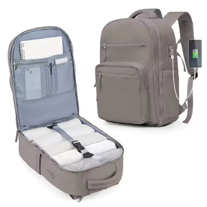 Mochila viaje cabina avion,easyjet 45x36x20 Portatil Impermeable con Compartimento para Zapatos y  USB para Viajes y Escapadas - 1