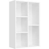 =Estantería con 5 Compartimentos, Mueble de Almacenamiento para Libros, partición separadora, Expositor, para salón, Dormitorio, Oficina, 24 x 50 x 80 cm, Blanco LBC25WT - details 0