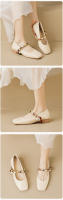 Zapatos Mary Jane de punta cuadrada para mujer, estilo francés con falda, zapatos de tacón bajo, zapatos de mujer de talla grande - details 1