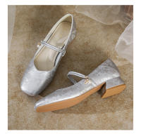 Retro versátil noche estilo nacional Mary Jane zapatos de las mujeres 2025 primavera y otoño nuevo cinturón de una palabra tacón medio boca ligera zapatos individuales mujeres - details 2