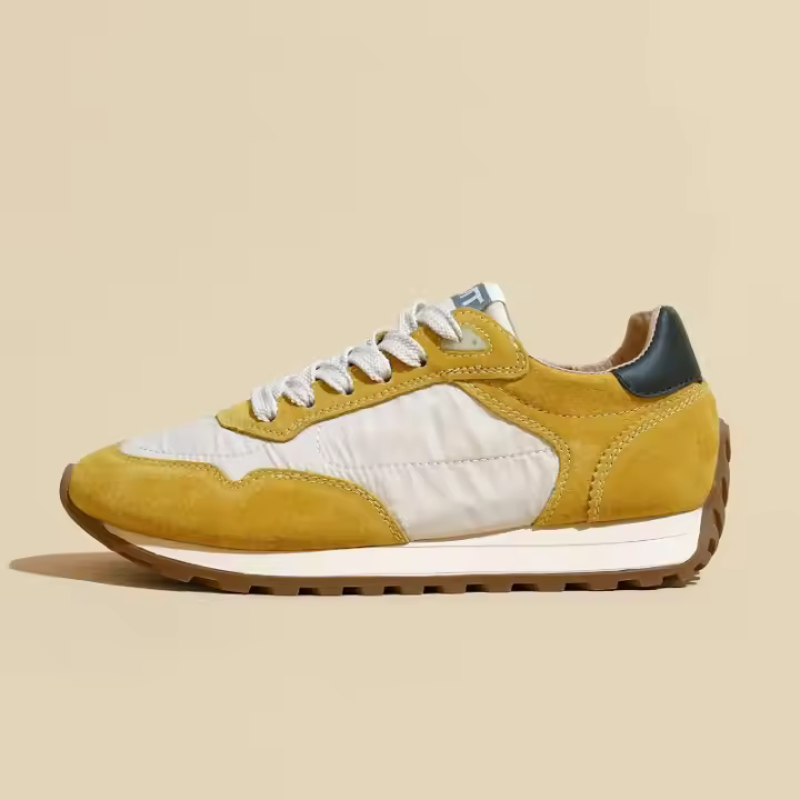 Zapatillas de mujer, moda, zapatillas de running de primavera, zapatillas de entrenamiento multifunción, beige / amarillo - 1