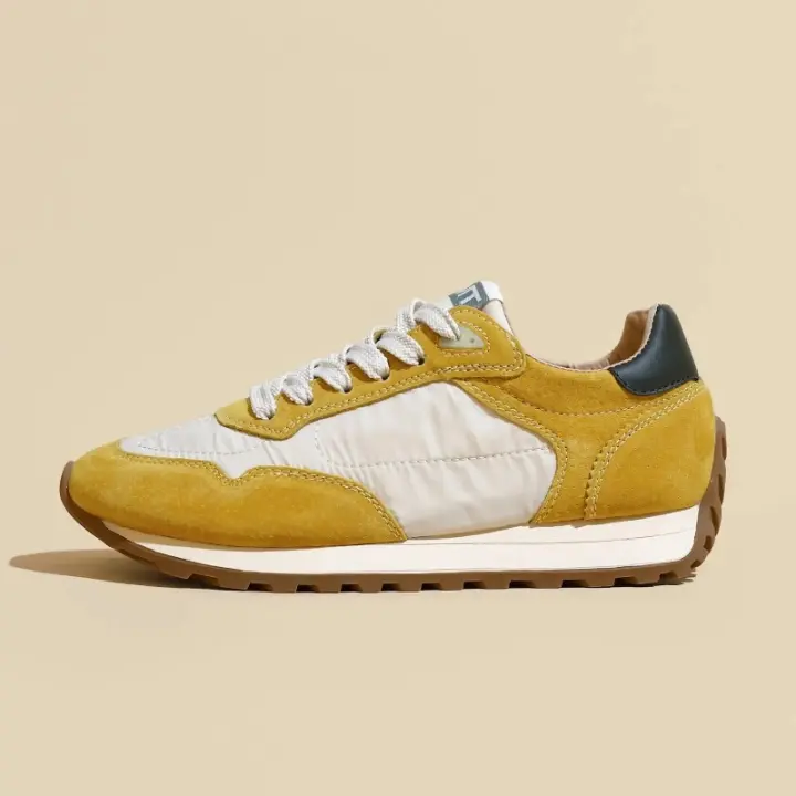 Zapatillas de mujer, moda, zapatillas de running de primavera, zapatillas de entrenamiento multifunción, beige / amarillo - 1