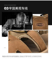 Sandalias de hombre de verano de cuero genuino |   Punta cerrada, suela gruesa antideslizante, diseño ajustable para exteriores – tallas 38–48 - details 10