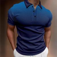 Camisa polo con botones de cambio gradual, polo deportivo para hombre - details 1