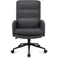 Silla Oficina de Respaldo Alto, Cómoda Silla Tocador con Altura Ajustable, Sillas Ordenador para Hogar y Dormitorio, Crema - details 8