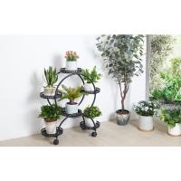 unho Porta Piante da Interno con Ruote, Porta Piante Ferro Battuto Giardino Porta Orchidee