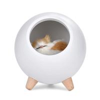 Luz LED de noche creativa para mascotas, lámpara de decoración de mesa recargable por USB para dormitorio, regalos para niños, Pequeño gato - details 13