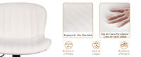 Taburetes de Cocina Juego, Taburetes de Bar Regulable en Altura, con Respaldo y Reposapiés, Taburetes Alto para Cocina, Bar y Comedor, Beige/Negro - details 2