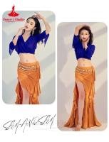 Baile de tres mujeres, blusas y faldas de gasa de manga larga, trajes de danza del vientre oriental para niñas - details 22