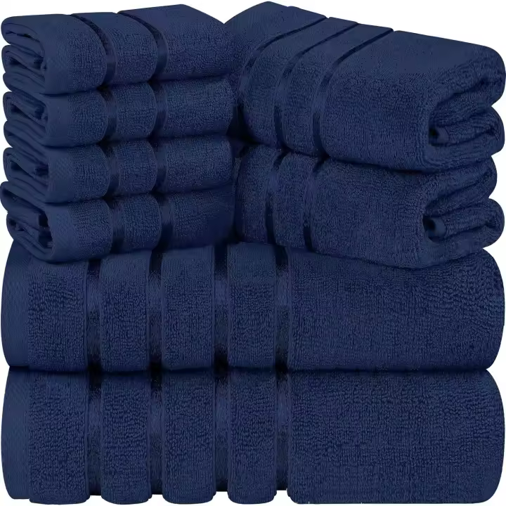 Utopia Towels - Juego de Toallas de Lujo de 8 Piezas, 2 Toallas de Baño, 2 Toallas de Mano y 4 Paños de Lavado, Juego de Toallas Altamente Absorbentes 97% Algodón Ring Spun (Blanco) - 1